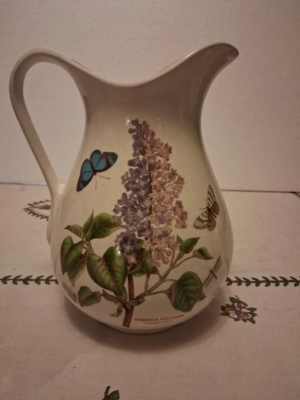 Vintage Portmeirion Ewer/Pitcher Garden Lilac Botanic Garden ~Discontinued Piece